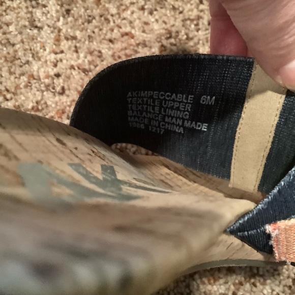 Anne Klein Sport sandal denim cork wedgie size 5.5-6 - Picture 5 of 5